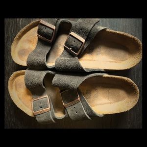 Brown Suede Birkenstock Sandals - Barely Worn!